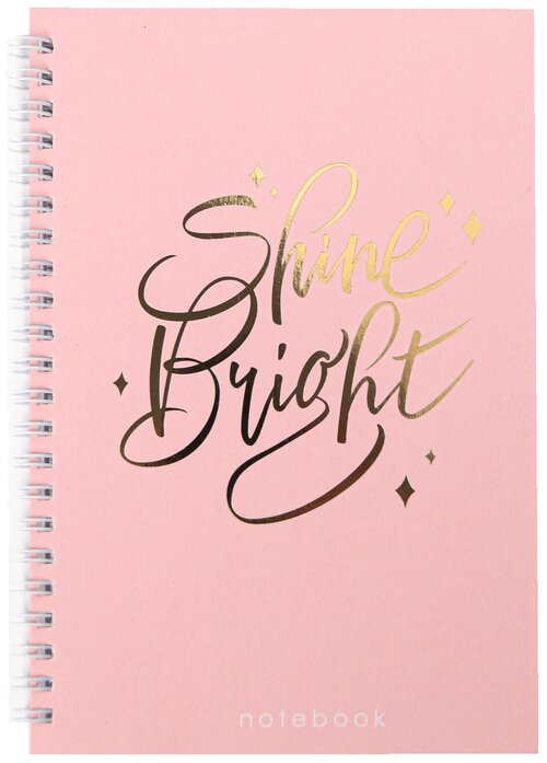 ArtFox Ежедневник с тиснением Shine Bright, А5, 60 листов