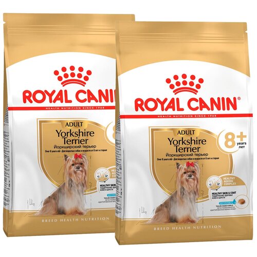 Сухой корм ROYAL CANIN YORKSHIRE TERRIER ADULT 8+ для пожилых собак йоркширский терьер старше 8 лет (0,5 кг + 0,5 кг)