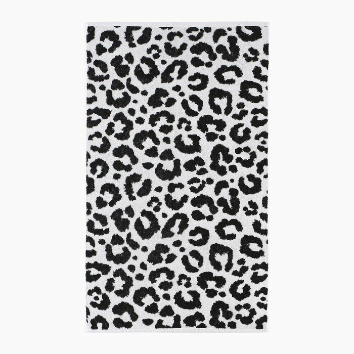 Этель Полотенце махровое Этель "Leopard" чёрный, 50х90 см, 100% хлопок, 420 гр/м2
