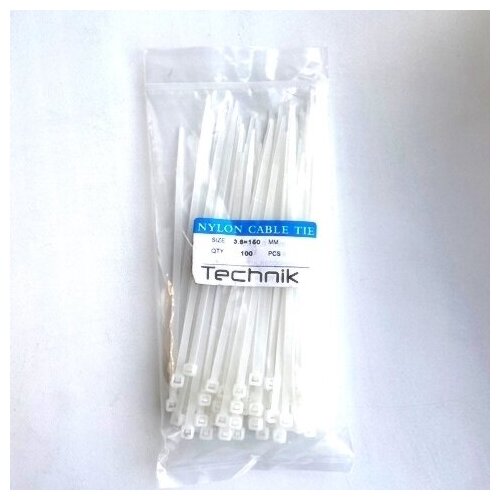 Хомут пластиковый-стяжкa 300мм36мм белый уп-ка 50шт Technik 00-00000920 482₽