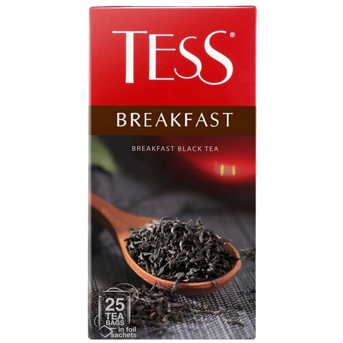 Чай TESS Breakfast черный, пакетированный, 100 шт/уп