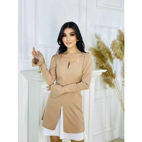 фото Платье размер 42, бежевый нет бренда