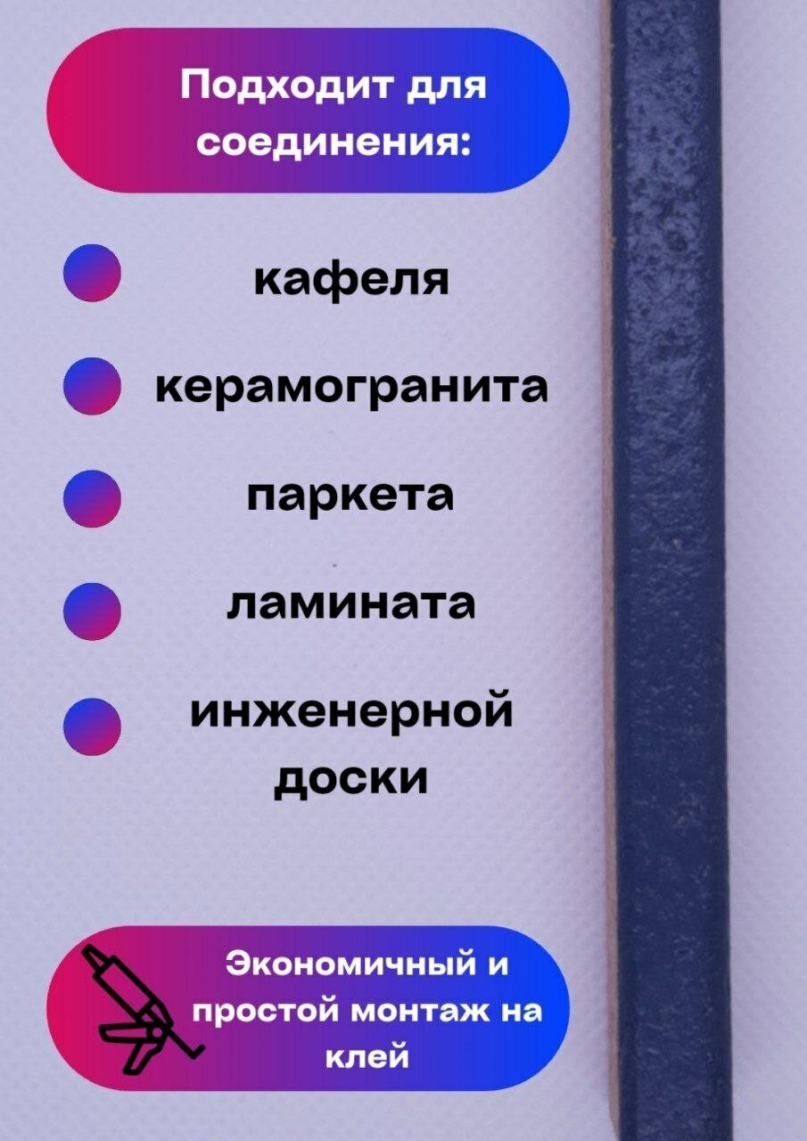 Пробковый компенсатор/порожек тёмно-синий 10х17х900мм 1 штука