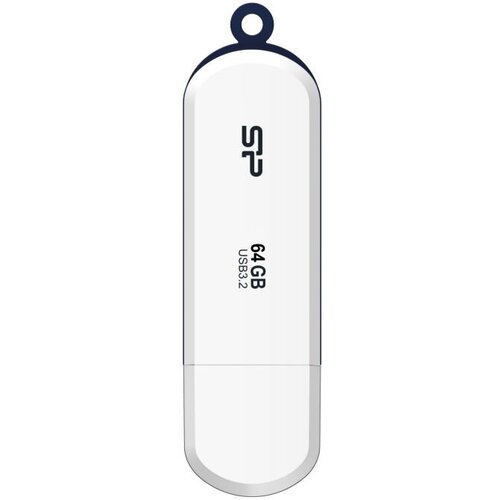 Флеш Диск Silicon Power 64Gb Blaze B32 SP064GBUF3B32V1W USB3.0 белый/синий