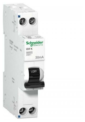 Дифференциальный автомат SYSTEME ELECTRIC (SCHNEIDER ELECTRIC) SCHNEIDER ELECTRIC ACTI9 1P+N 16А (C) 6 кА, 30 мА (A), A9D49616 - фотография № 5