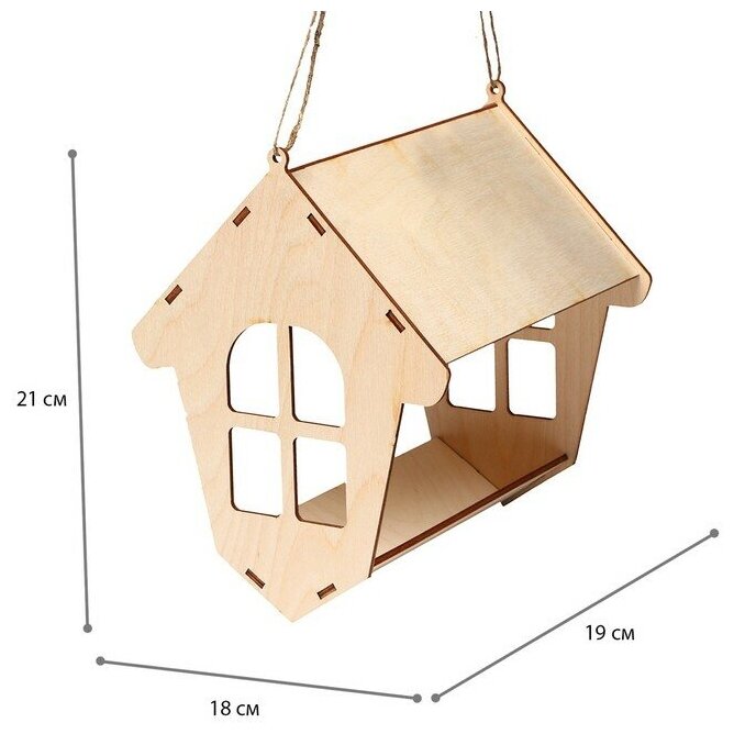 Greengo Кормушка для птиц «Избушка», 18 × 19 × 21 см