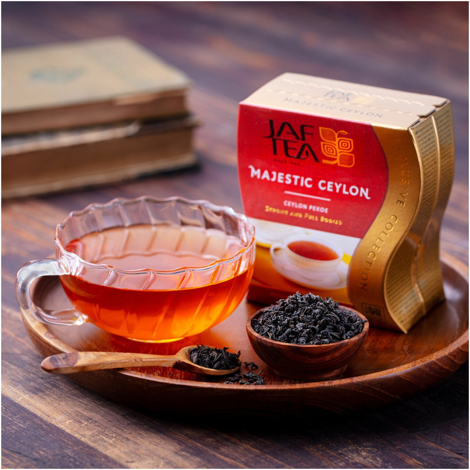 Чай чёрный JAF TEA Majestic Ceylon листовой сорт Pekoe, 100 г.