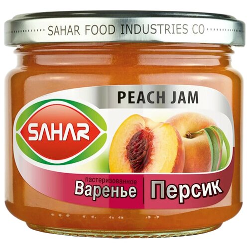 Варенье SAHAR из персика, банка, 390 г, 390 мл