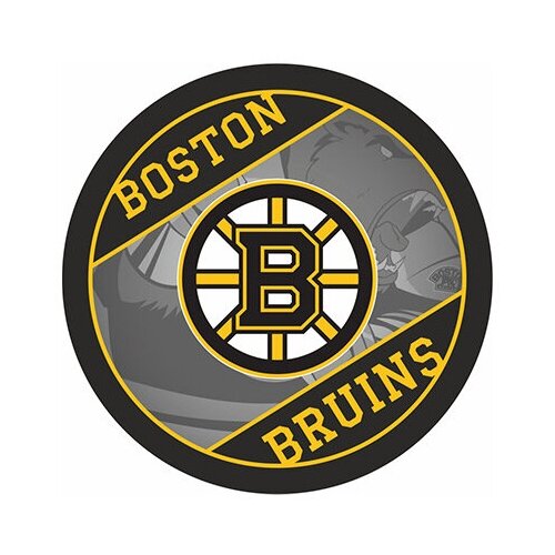 Шайба Rubena НХЛ серый фон Бостон шайба rubena boston bruins