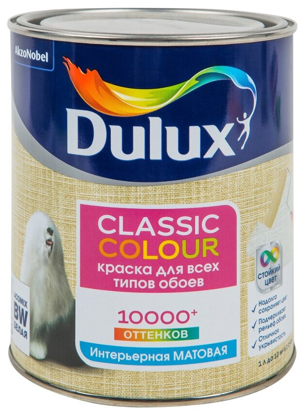 Краска акриловая Dulux Classic Colour для обоев