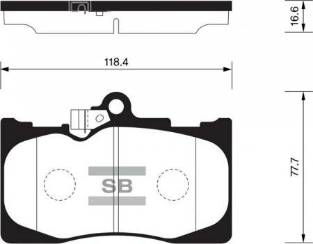 Колодки тормозные передние Sangsin Brake SP2302