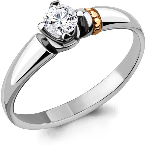 фото Золотое помолвочное кольцо aquamarine с бриллиантом 963676к diamant-online