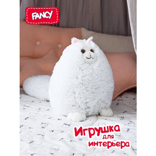 Мягкая игрушка подушка FANCY Кот Беляш KAT01 28 см белый 697₽