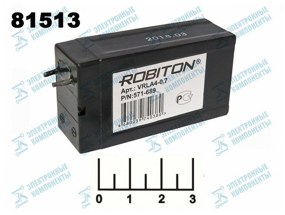 Аккумулятор 4V 0.7A VRLA4-0.7 Robiton