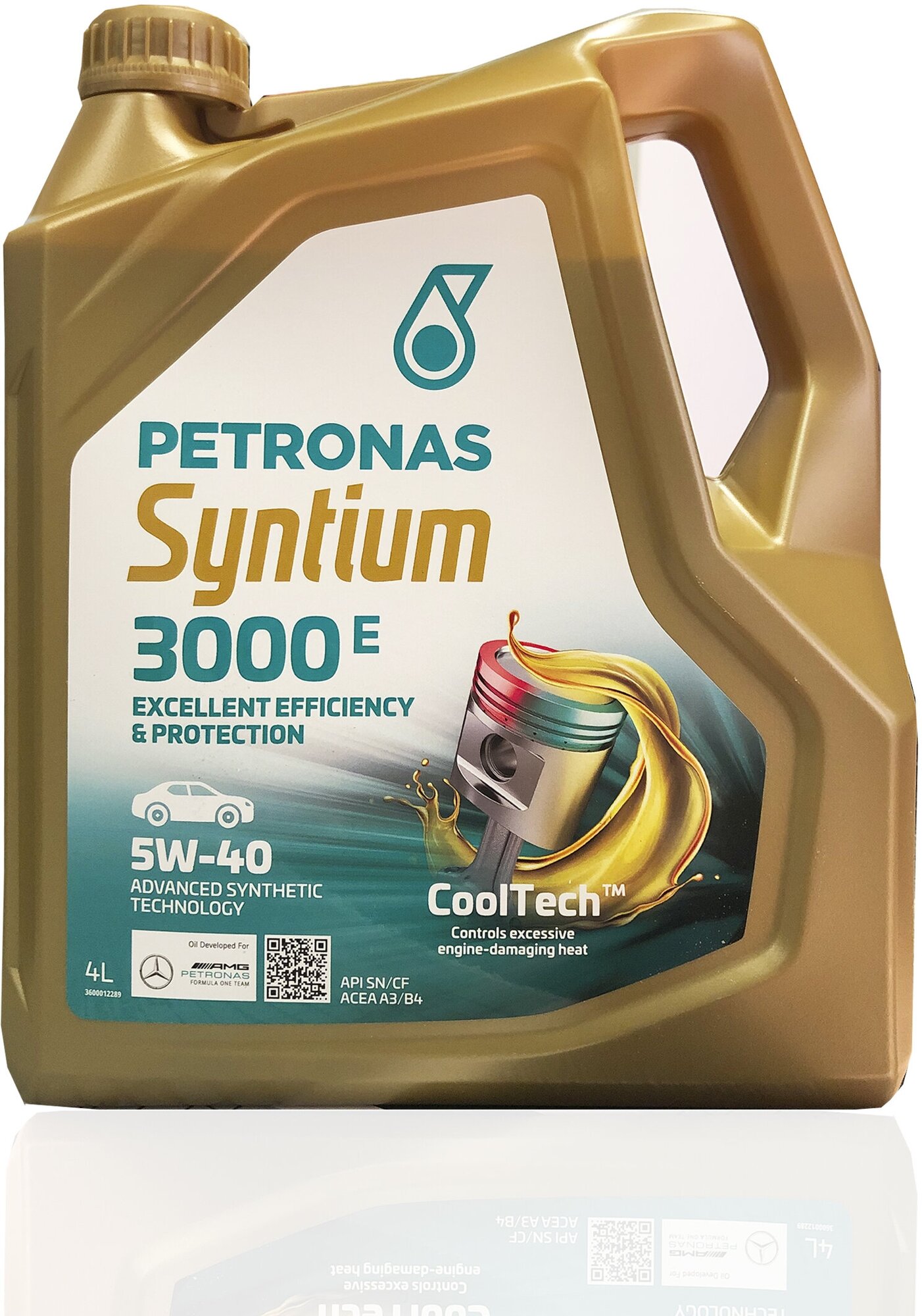 Масло моторное Petronas SYNTIUM 3000 E 5W40, 4л (арт. 18054019) PET-5W40-3000E-4L