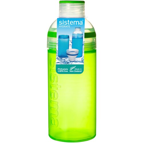Бутылка Sistema Hydrate 830 питьевая Трио, 580 мл, зеленый бутылка sistema hydrate 580 для воды 475 мл зеленый