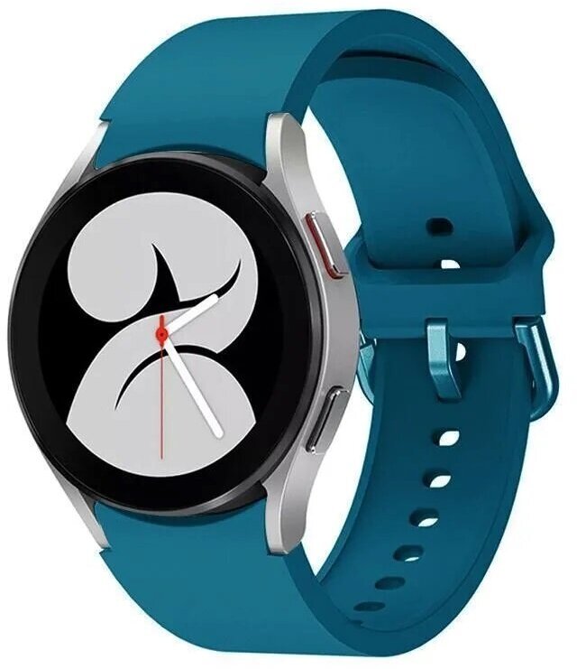 Ремешок силиконовый для Samsung Galaxy Watch 4 / 5 / 5 pro, сине-зеленый