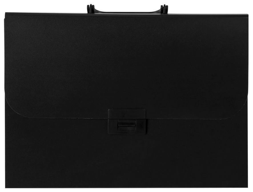 Портфель пластиковый STAFF А4 (330х235х36 мм), 13 отделений, индексные ярлыки, черный, 229245
