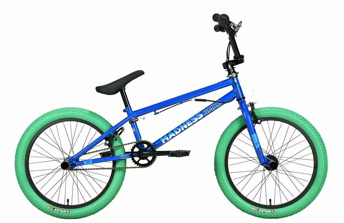 Велосипед Stark Madness BMX 2 (2023) 9" синий/белый/зеленый