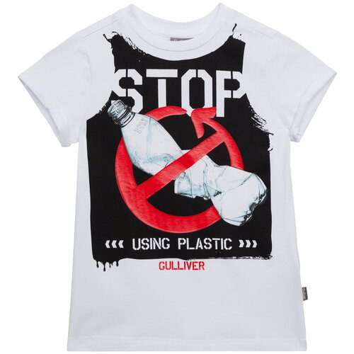 фото Футболка gulliver, размер 110, белый