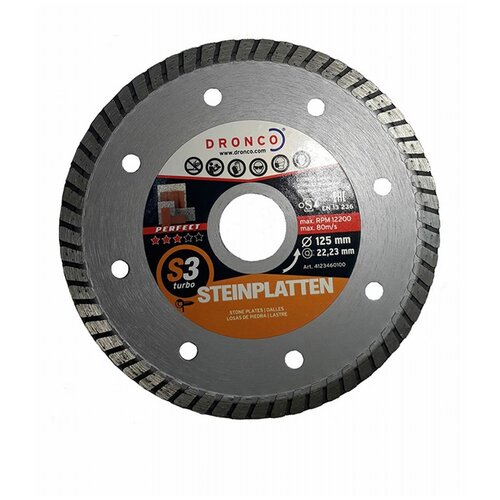 Диск алмазный S3 Turbo F (125x2.2x22.23 мм) DRONCO 4123460100