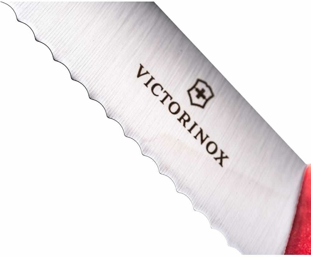 Нож кухонный Victorinox Swiss Classic (6.7731) стальной разделочный для овощей лезв.100мм серрейт. з - фото №9