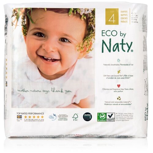 Подгузники Naty, размер 4, 7-18 кг, 44 шт.