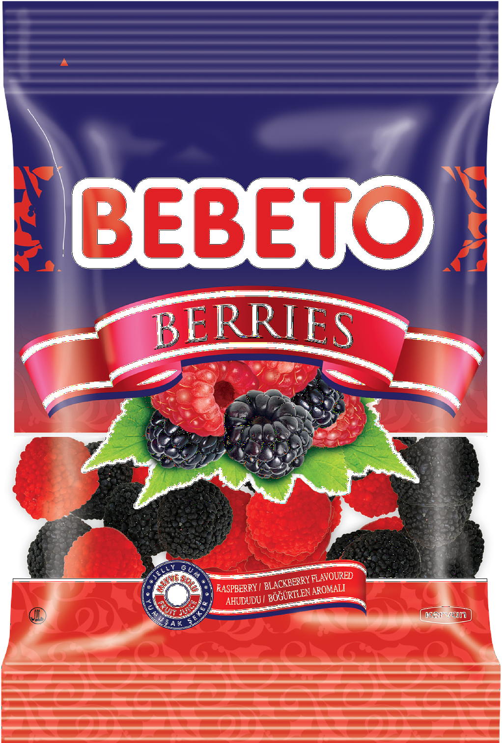 Упаковка из 12 штук Мармелад жевательный Bebeto Berries 80г Турция