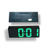 Фото #18 Часы электронные цифровые настольные с будильником, термометром и календарем (0712) зелёная подсветка (чёрный корпус)