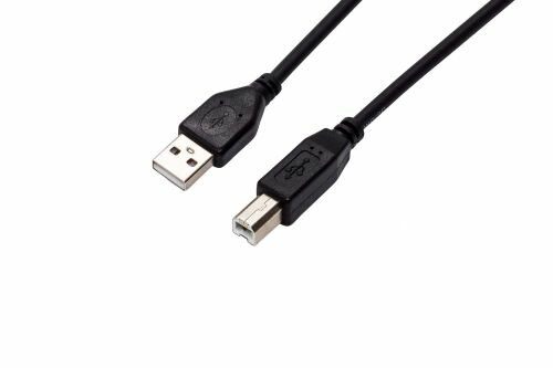 Кабель интерфейсный USB 2.0 Filum FL-CPro-U2-AM-BM-1.8M 1.8 м, черный, разъемы: USB A male-USB B male, пакет