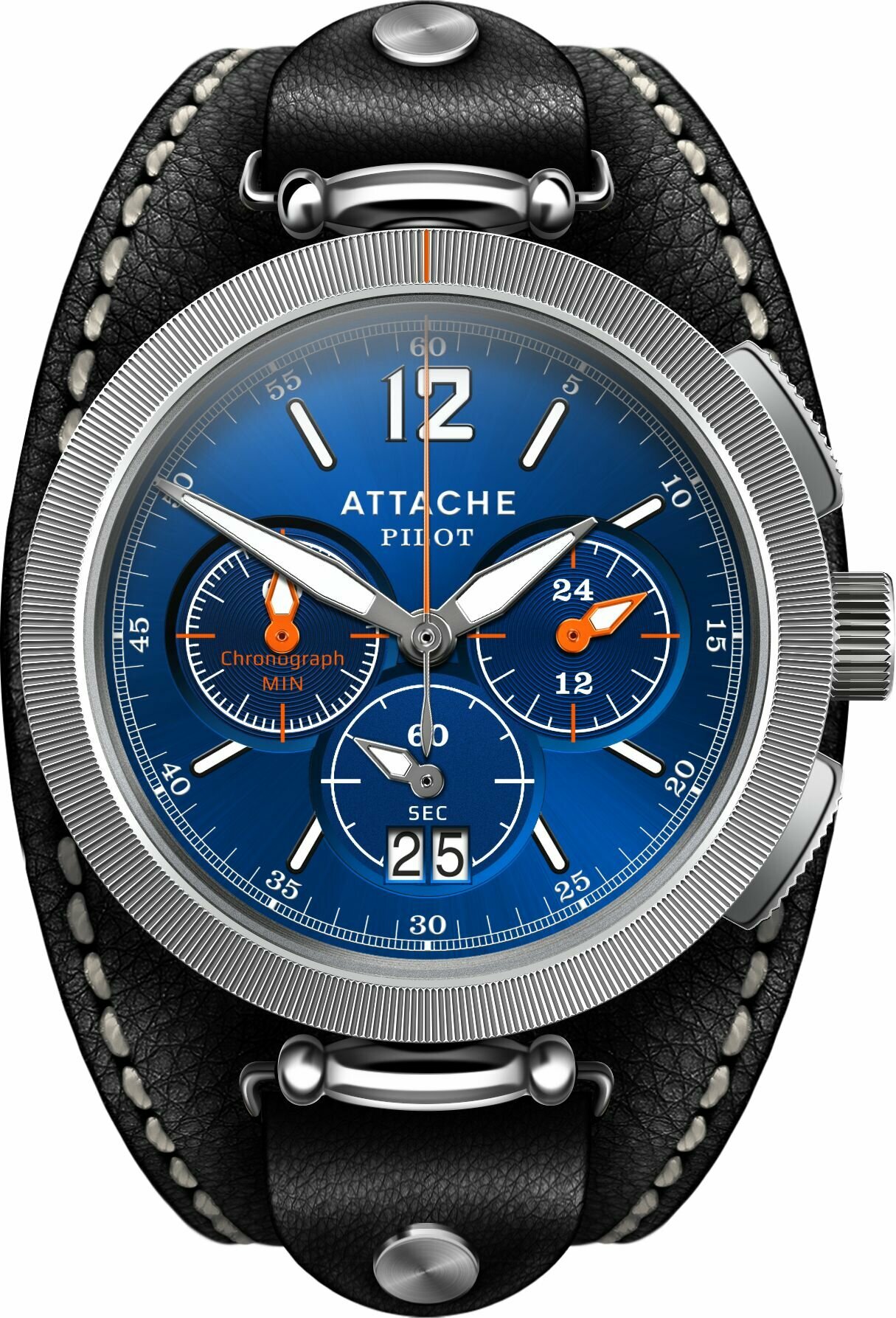 Наручные часы Часы Attache Pilot Chrono наручные мужские кварцевые 