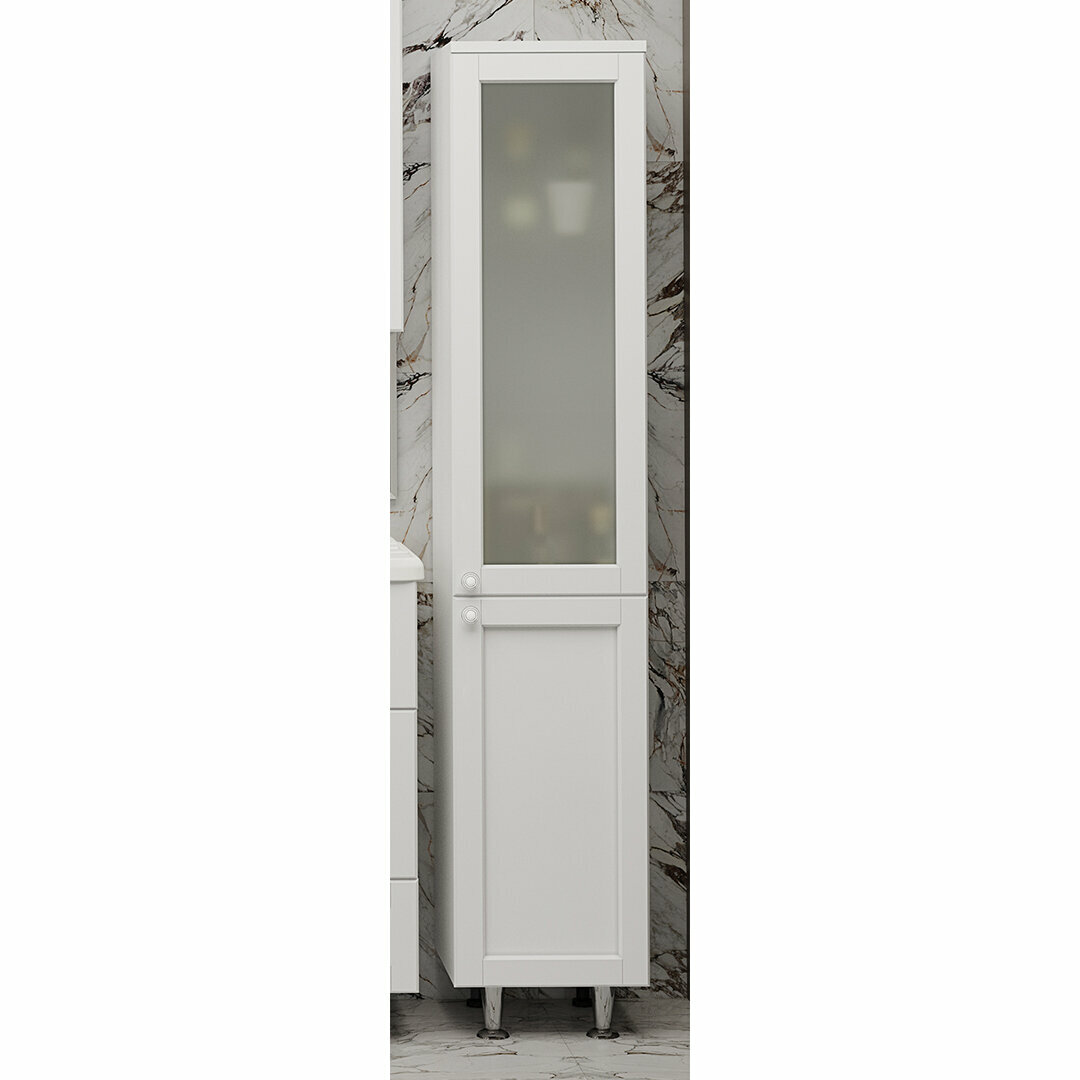 фото Шкаф-пенал Misty Латте 35 белый правый