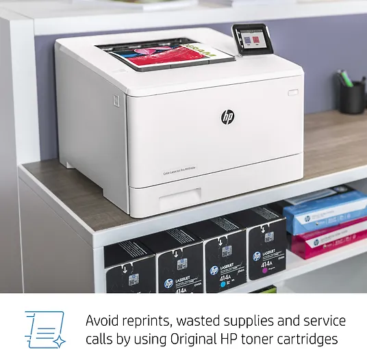 Принтер лазерный HP Color LaserJet Pro M454dn лазерный, цвет: белый [w1y44a] - фото №10