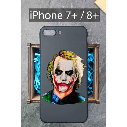 Силиконовый чехол Джоккер для iPhone 7+ / iPhone 8+ / Айфон 7+ / Айфон 8+ силиконовый чехол череп с глазами для iphone 7 iphone 8 айфон 7 айфон 8