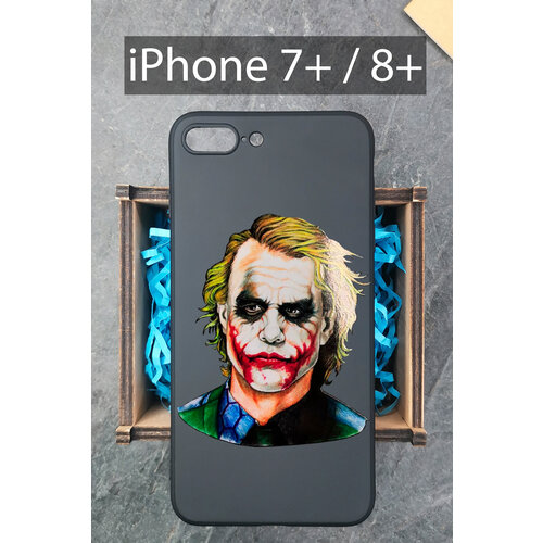 Силиконовый чехол Джоккер для iPhone 7+ / iPhone 8+ / Айфон 7+ / Айфон 8+ силиконовый чехол сова для iphone 7 iphone 8 айфон 7 айфон 8