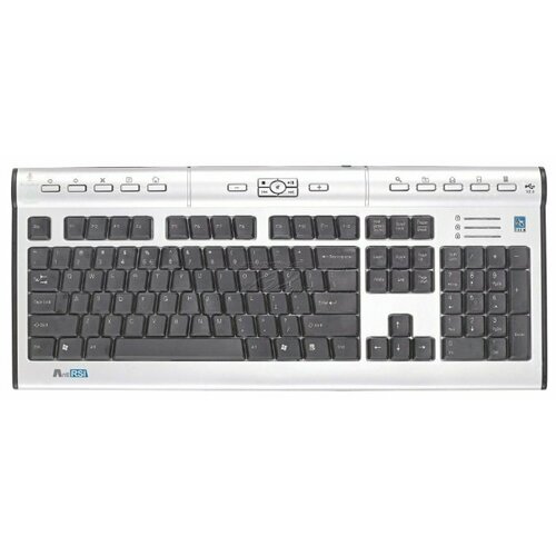 Клавиатура A4Tech KLS-7MUU серебристыйчерный USB slim Multimedia 319300₽