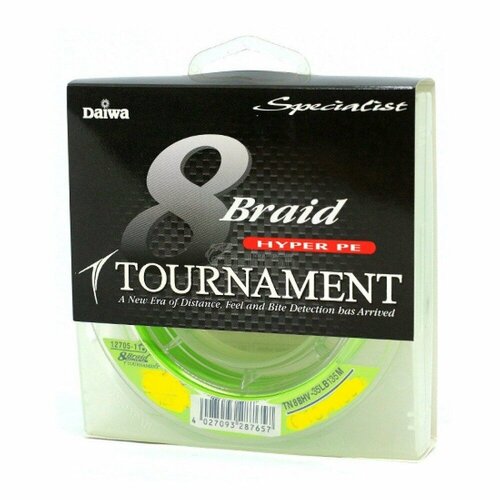 Плетеный Шнур DAIWA TOURNAMENT SPECIALIST X8 135 m 0,08 Chartreuse