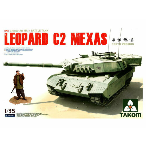 2003 Takom Канадский ОБТ Leopard C2 Mexas (1:35) 2078 takom израильский обт merkava mk 1 1 35