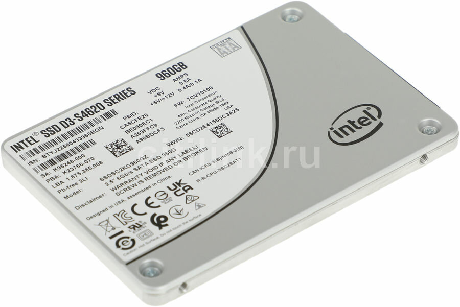 SSD накопитель Intel D3-S4620 SSDSC2KG960GZ01 960ГБ, 2.5", SATA III [ssdsc2kg960gz0199a0d9] - фото №9