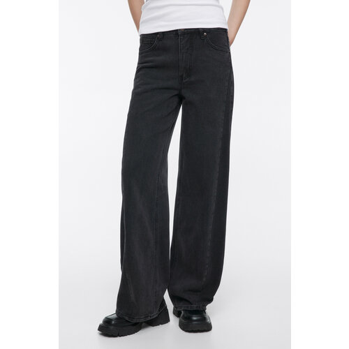 Джинсы широкие Befree, размер M/170, серый джинсы широкие миди размер m черный серый