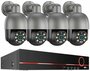 Цифровой IP POE комплект видеонаблюдения на 4 PTZ камеры 8Mp со звуком Millenium Tech 8046P PTZ