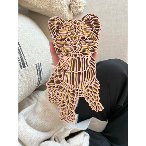 Раскраска Detail Pro многослойная деревянная 3D Йоркширский терьер