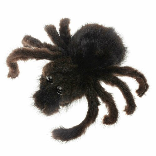 Мягкая игрушка паук из натурального меха норки Мамба темно-коричневый