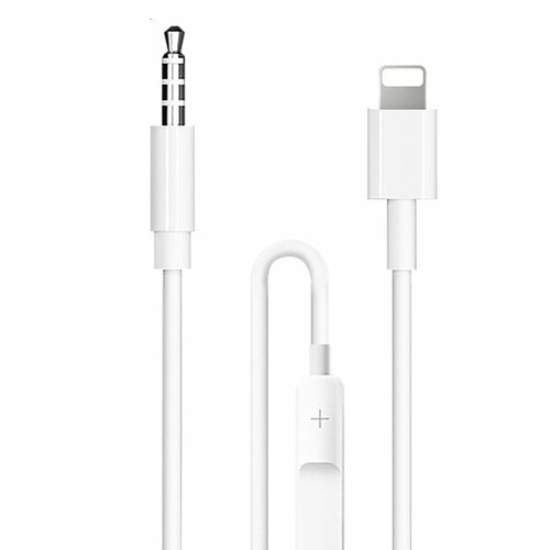 Кабель AUX, Jack 3,5mm(f) - 8 pin(f) Earldom ET-AUX42, 1.0м, микрофон, bluetooth, цвет: белый адаптер bluetooth usb earldom et m73 черный