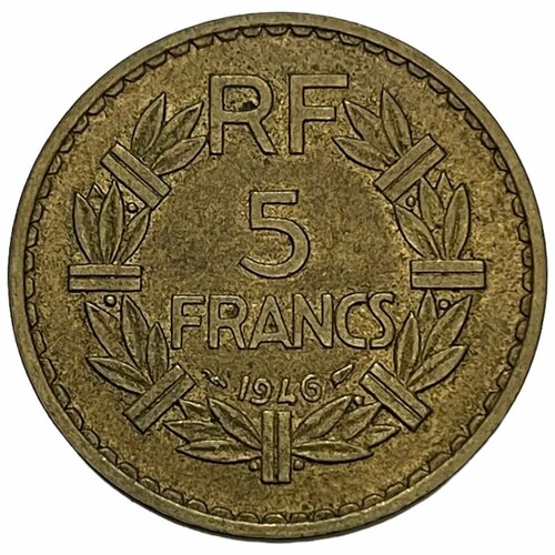 Франция 5 франков 1946 г. (Al-Br)