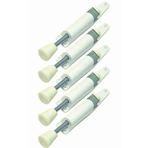 Дверной фиксатор Гюрал фрикционный белый (комплект 5 штук)