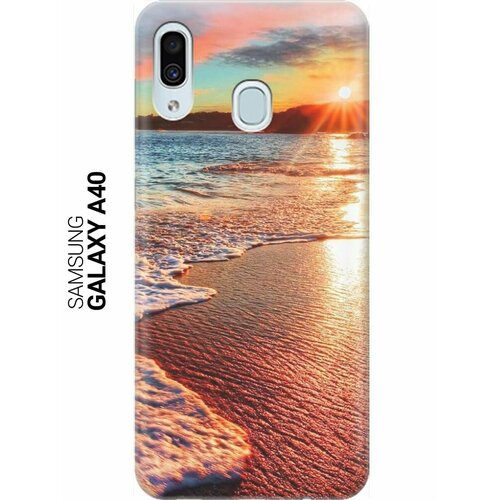 ультратонкий силиконовый чехол накладка для samsung galaxy a20 a30 с принтом залитый светом пляж Ультратонкий силиконовый чехол-накладка для Samsung Galaxy A40 с принтом Залитый светом пляж