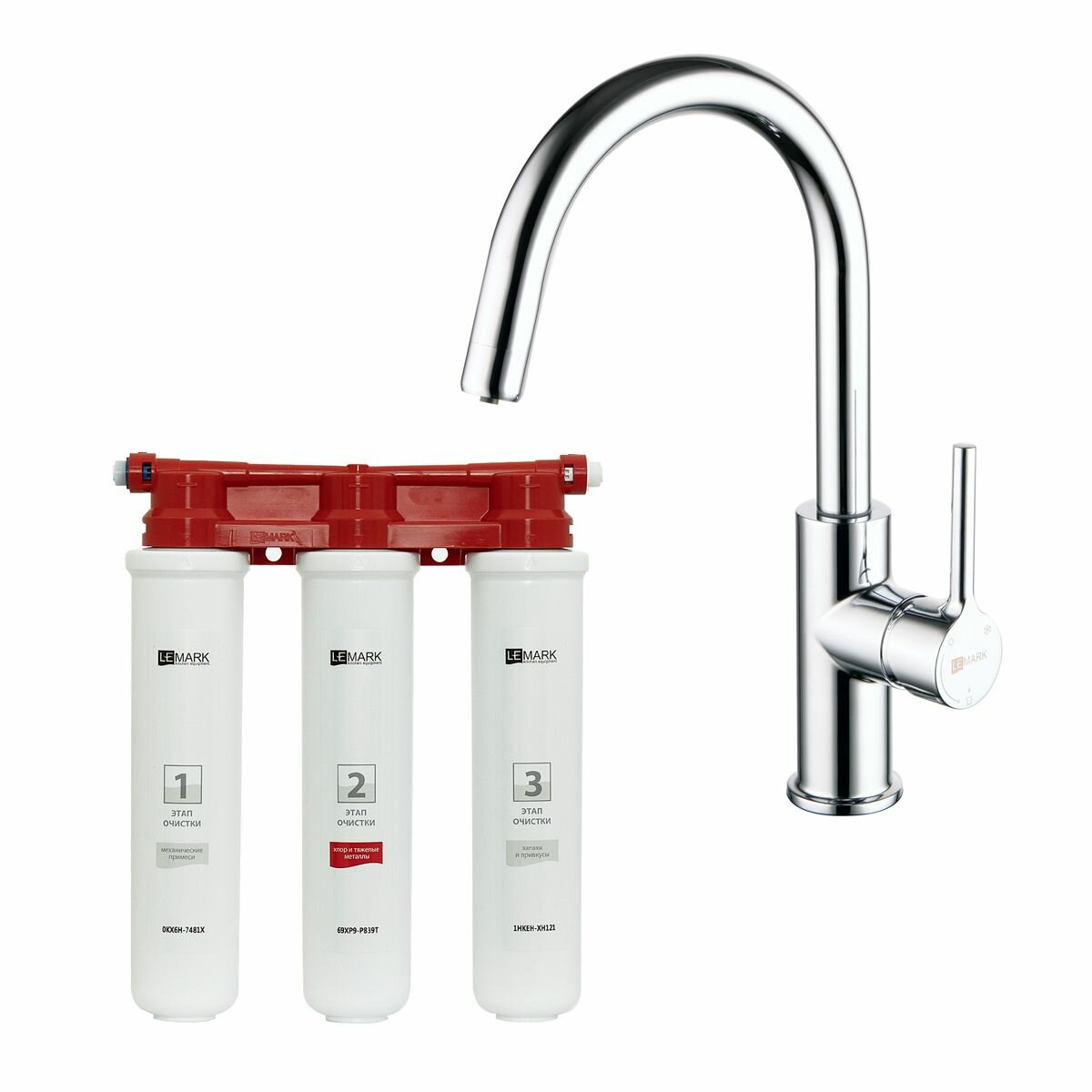 Комплект Смеситель Lemark Comfort LM3073C для кухонной мойки + Фильтр Lemark basic для очистки воды от хлора и тяжелых металлов - фото №1