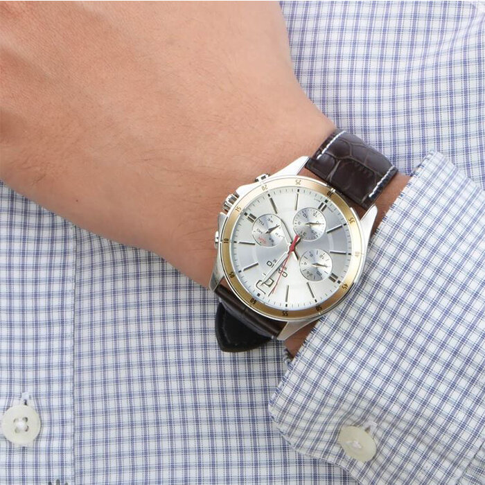 Наручные часы CASIO Collection, коричневый, серебряный, золотой — фото 1