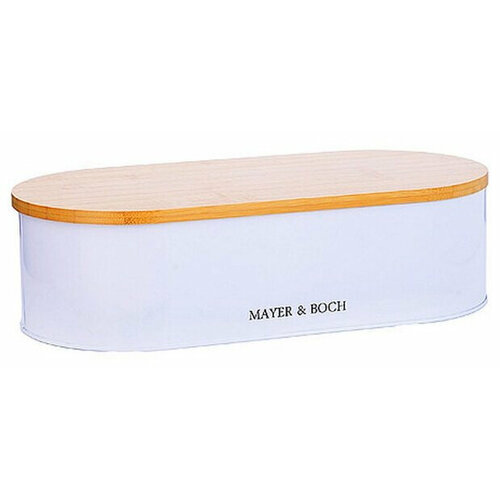 Хлебница Mayer&Boch 44х21х12,3 см белый мрамор (31141)
